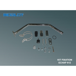 Ensemble fixation + tube de fuite echap612